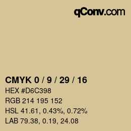 颜色代码: CMYK 0 / 9 / 29 / 16 | qconv.com
