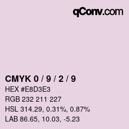 Color code: CMYK 0 / 9 / 2 / 9 | qconv.com