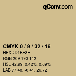 Color code: CMYK 0 / 9 / 32 / 18 | qconv.com