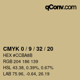 Color code: CMYK 0 / 9 / 32 / 20 | qconv.com