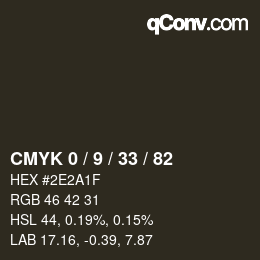 Color code: CMYK 0 / 9 / 33 / 82 | qconv.com