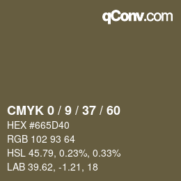 カラーコード: CMYK 0 / 9 / 37 / 60 | qconv.com