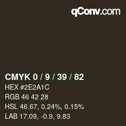 Color code: CMYK 0 / 9 / 39 / 82 | qconv.com