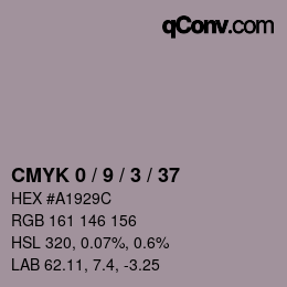 颜色代码: CMYK 0 / 9 / 3 / 37 | qconv.com