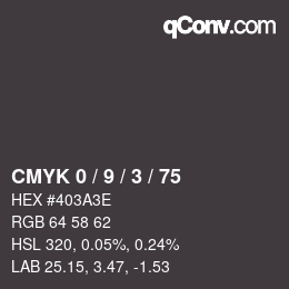 Color code: CMYK 0 / 9 / 3 / 75 | qconv.com