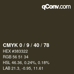 Color code: CMYK 0 / 9 / 40 / 78 | qconv.com