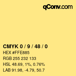 Color code: CMYK 0 / 9 / 48 / 0 | qconv.com