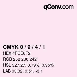 Color code: CMYK 0 / 9 / 4 / 1 | qconv.com