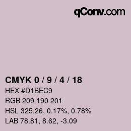 Color code: CMYK 0 / 9 / 4 / 18 | qconv.com