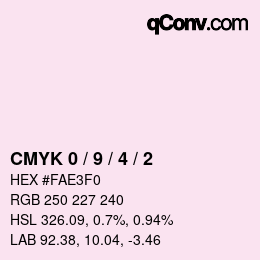 Color code: CMYK 0 / 9 / 4 / 2 | qconv.com