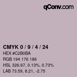 Color code: CMYK 0 / 9 / 4 / 24 | qconv.com