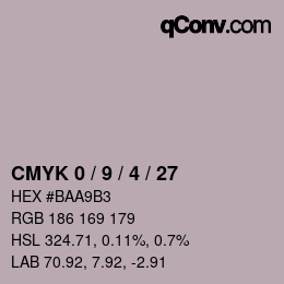 Color code: CMYK 0 / 9 / 4 / 27 | qconv.com
