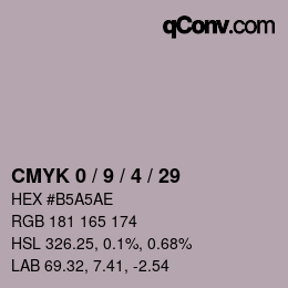 Color code: CMYK 0 / 9 / 4 / 29 | qconv.com