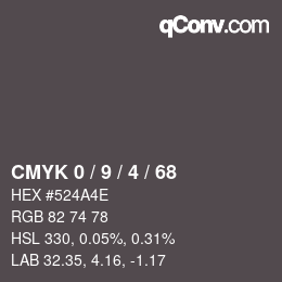 Color code: CMYK 0 / 9 / 4 / 68 | qconv.com