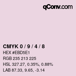 Color code: CMYK 0 / 9 / 4 / 8 | qconv.com