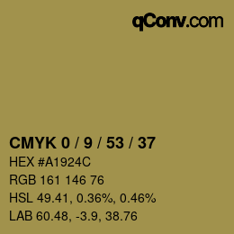 カラーコード: CMYK 0 / 9 / 53 / 37 | qconv.com