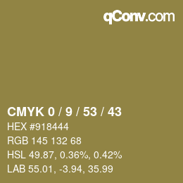カラーコード: CMYK 0 / 9 / 53 / 43 | qconv.com