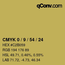 Color code: CMYK 0 / 9 / 54 / 24 | qconv.com