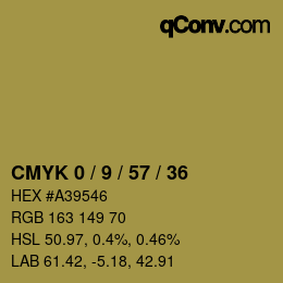 Color code: CMYK 0 / 9 / 57 / 36 | qconv.com