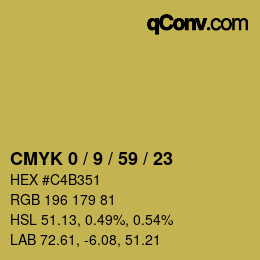 Color code: CMYK 0 / 9 / 59 / 23 | qconv.com