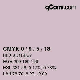 Color code: CMYK 0 / 9 / 5 / 18 | qconv.com