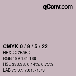 Color code: CMYK 0 / 9 / 5 / 22 | qconv.com