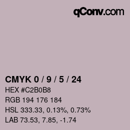 Color code: CMYK 0 / 9 / 5 / 24 | qconv.com