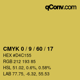 Color code: CMYK 0 / 9 / 60 / 17 | qconv.com