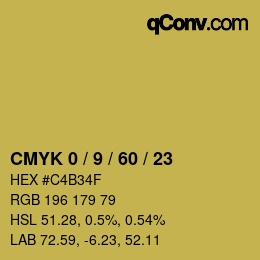 Color code: CMYK 0 / 9 / 60 / 23 | qconv.com