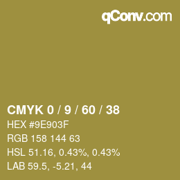 カラーコード: CMYK 0 / 9 / 60 / 38 | qconv.com