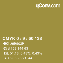 Color code: CMYK 0 / 9 / 60 / 38 | qconv.com