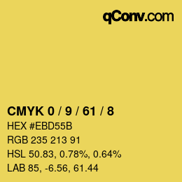 Color code: CMYK 0 / 9 / 61 / 8 | qconv.com