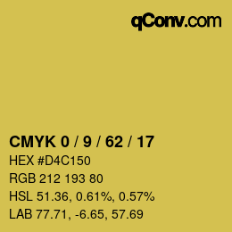 Color code: CMYK 0 / 9 / 62 / 17 | qconv.com