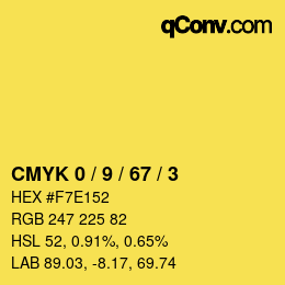 Color code: CMYK 0 / 9 / 67 / 3 | qconv.com