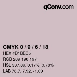 Color code: CMYK 0 / 9 / 6 / 18 | qconv.com