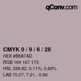 Color code: CMYK 0 / 9 / 6 / 28 | qconv.com