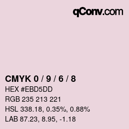 カラーコード: CMYK 0 / 9 / 6 / 8 | qconv.com