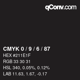 Color code: CMYK 0 / 9 / 6 / 87 | qconv.com
