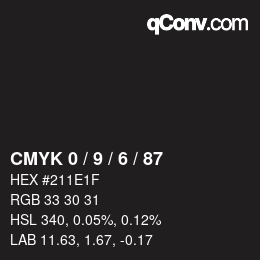 Color code: CMYK 0 / 9 / 6 / 87 | qconv.com