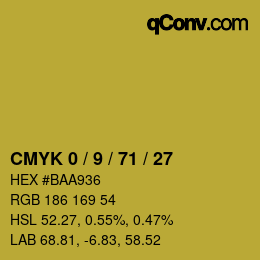 Código de color: CMYK 0 / 9 / 71 / 27 | qconv.com