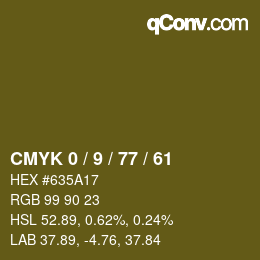 Color code: CMYK 0 / 9 / 77 / 61 | qconv.com