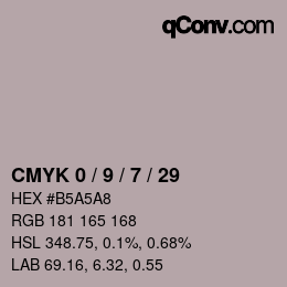 Color code: CMYK 0 / 9 / 7 / 29 | qconv.com