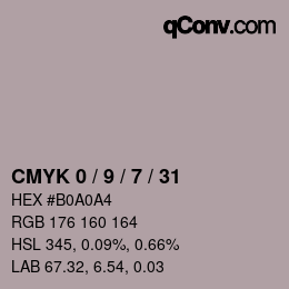 Color code: CMYK 0 / 9 / 7 / 31 | qconv.com