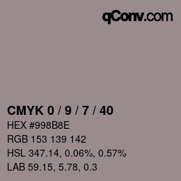 Color code: CMYK 0 / 9 / 7 / 40 | qconv.com