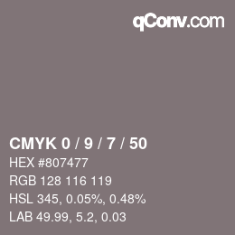 Color code: CMYK 0 / 9 / 7 / 50 | qconv.com