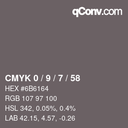 Color code: CMYK 0 / 9 / 7 / 58 | qconv.com