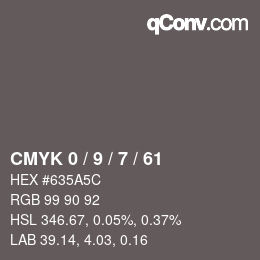 颜色代码: CMYK 0 / 9 / 7 / 61 | qconv.com