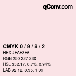 Farbcode: CMYK 0 / 9 / 8 / 2 | qconv.com