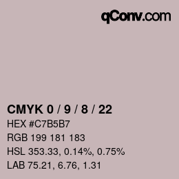 Color code: CMYK 0 / 9 / 8 / 22 | qconv.com