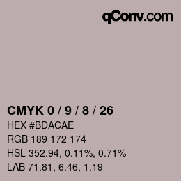 Color code: CMYK 0 / 9 / 8 / 26 | qconv.com